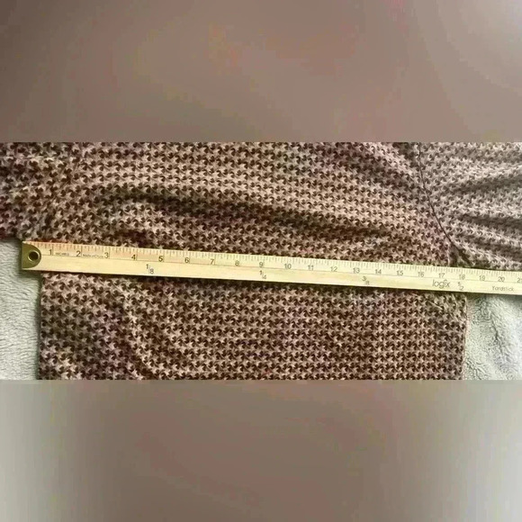 52seven Hacci Drop Waist Mock Neck Dress Sz M Brown multicolor - Picture 12 of 14